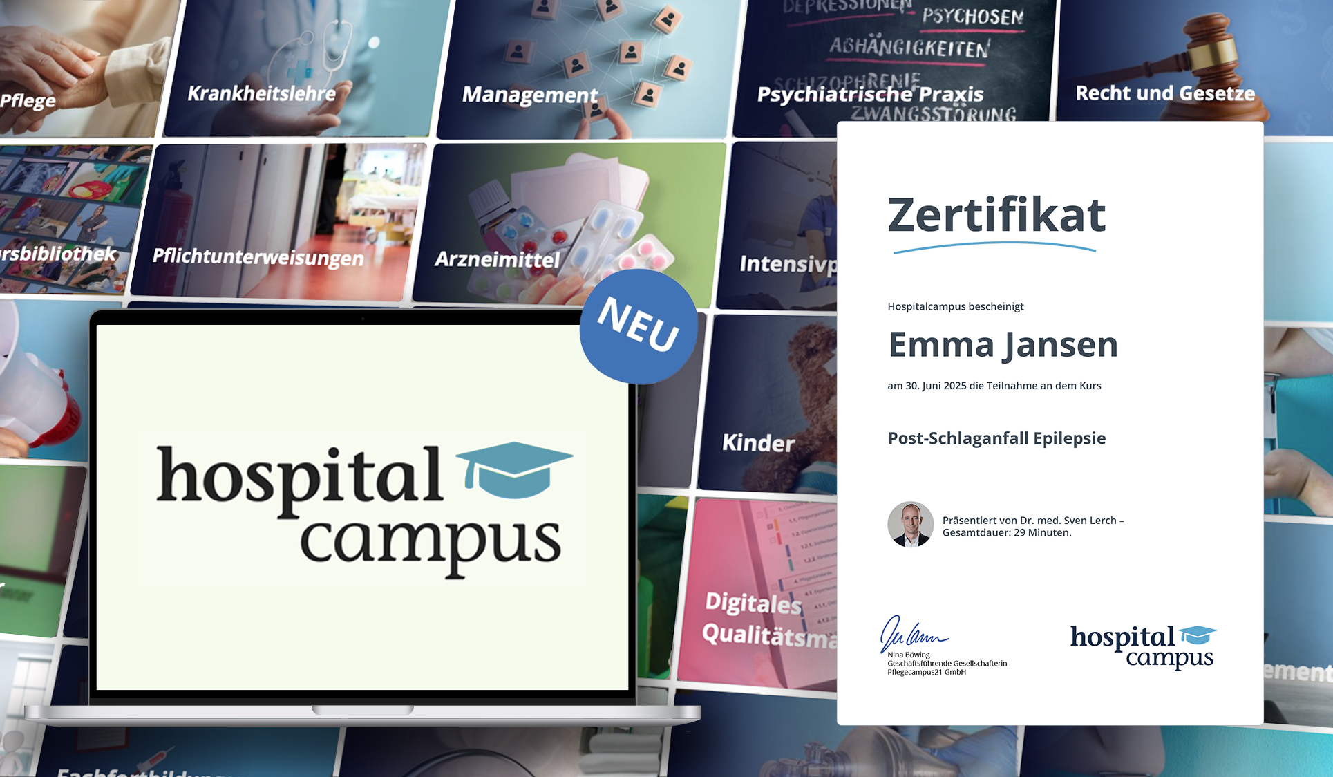Jetzt neu: Hospitalcampus, die digitale Fortbildungslösung für Kliniken